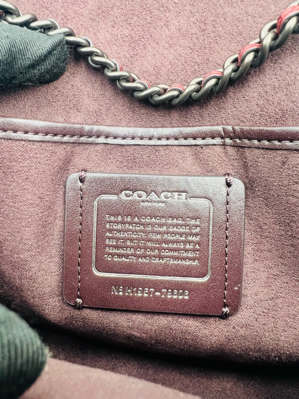 Coach Parker 18 Metallic Red Crossbody - Picture 7 of 9